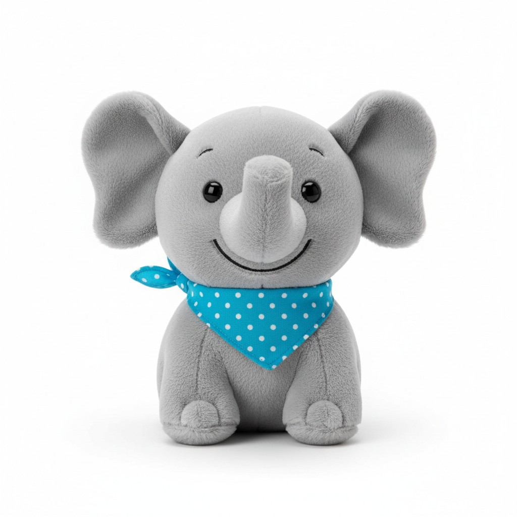 Elephant with Blue Bandana 3